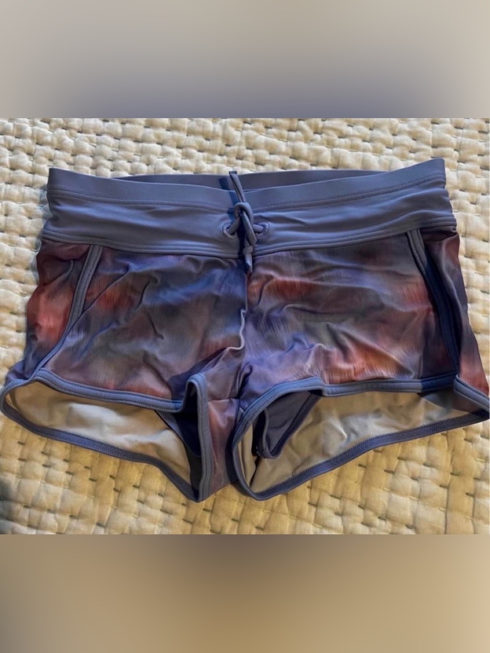 Athleta Girl Pink, Blue & Purple Cloud Tie-Dye Athletic Shorts. Size Small (7)